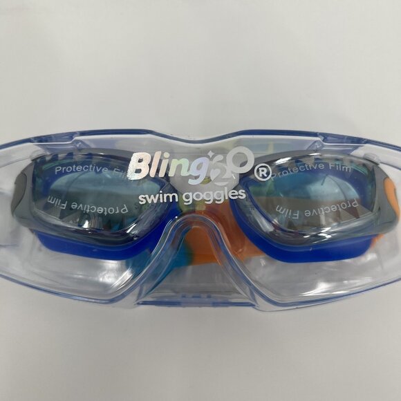 Bling2O Boys Swimming Goggles 3+ JAWSOME Shark Blue Swim Anti Fog/Leak Kids NEW - Picture 4 of 8